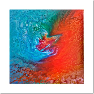 acrylic pouring, fluid art, painting, canvas art, artist, modern, abstract, design Posters and Art